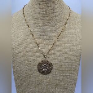 Catherine Popesco La Vie Parisienne Filigree Vintage Pendant Necklace